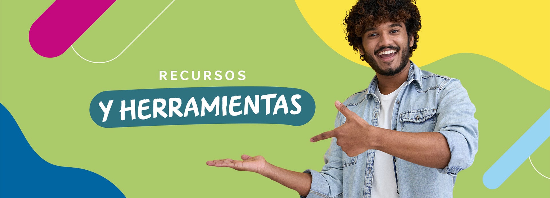 Banner recursos y herramientas para jóvenes